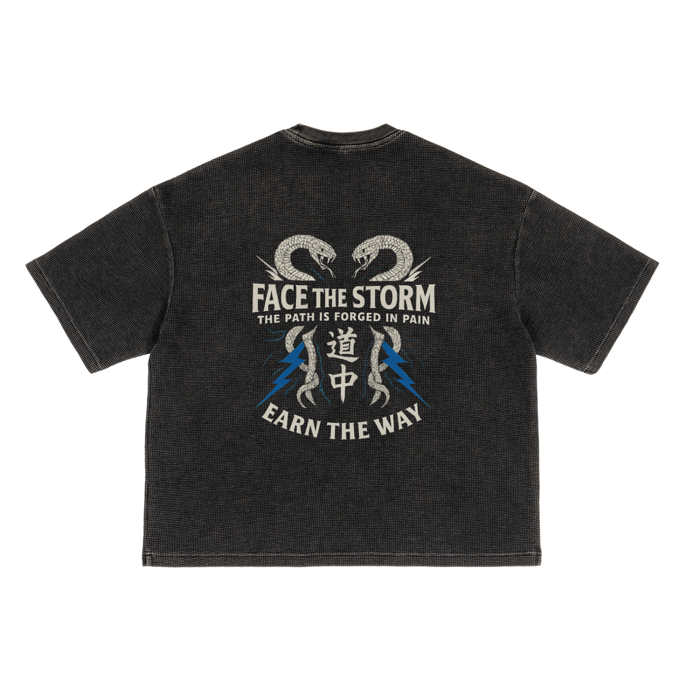 FACE THE STORM - OVERSIZE WAFFLE-TEE