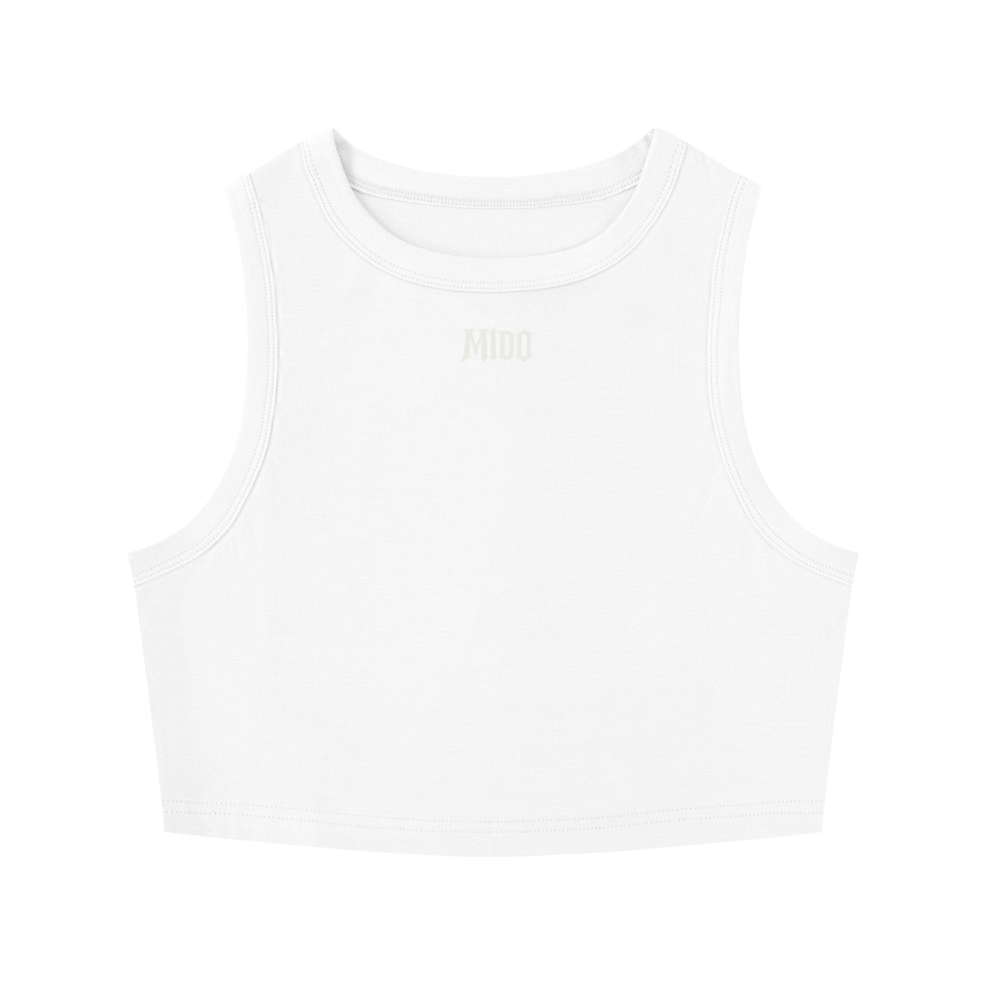 FLORAL METAL CROP TANK TOP