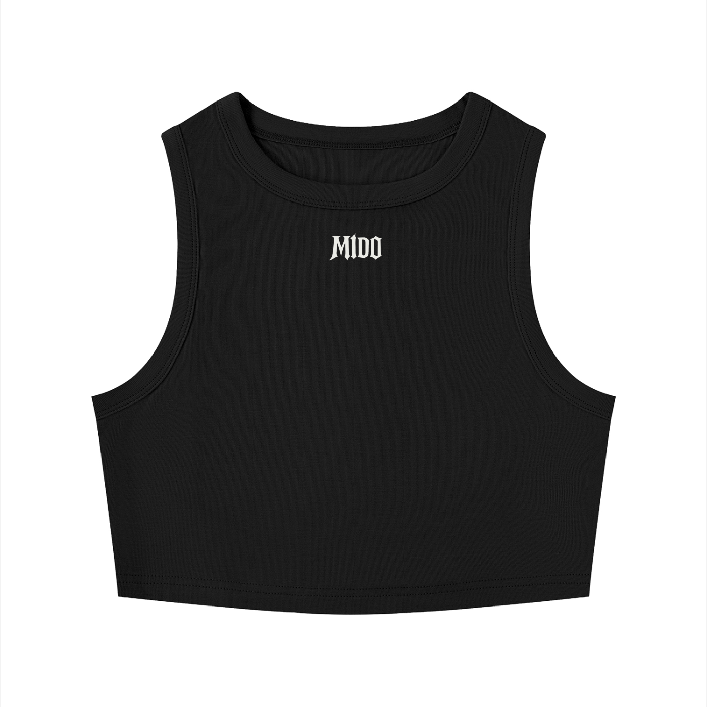 FLORAL METAL CROP TANK TOP