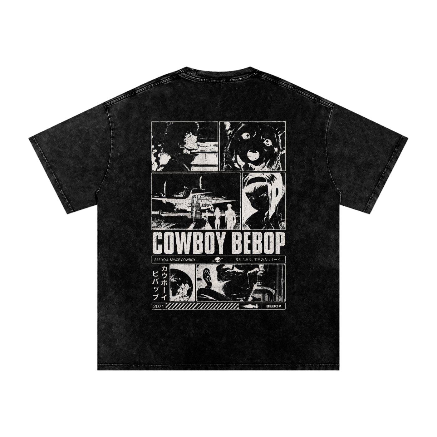 COWBOY BEBOP SNOW WASHED OVERSIZE TEE