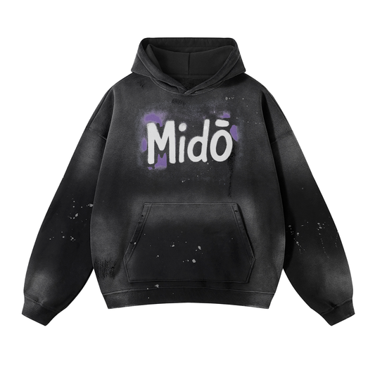 GRAFFITI - VINTAGE-FRAYED HOODIE